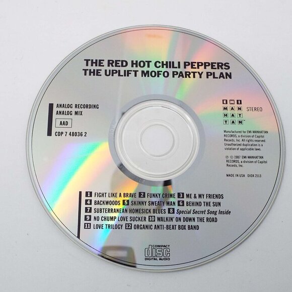Red Hot Chili Peppers "The Uplift Mofo Party Plan" CD 1987 - Picture 4 of 5